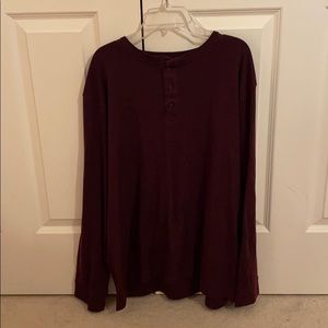 Maroon long sleeve shirt for men